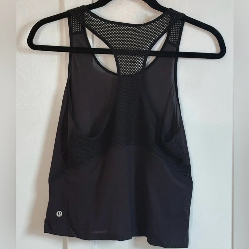 Lululemon Black Mesh Racerback Tank Top - Picture 3 of 3